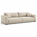 Divano 3 posti lineare in poliestere beige 230 x 95 x 82 cm
