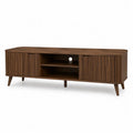 Mobile TV rettangolare 180 x 40 x 55 cm in MDF impiallacciato noce marrone