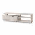 Mobile TV con 2 cassetti in MDF rettangolare bianco 180 x 40 x 65 cm