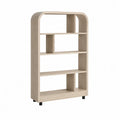 Libreria a 4 ripiani in pannello truciolare rovere chiaro con struttura ad arco 80 x 30 x 180 cm