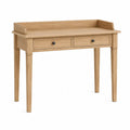 Scrivania tradizionale con 2 cassetti in rovere massello rettangolare naturale 120 x 60 x 90 cm